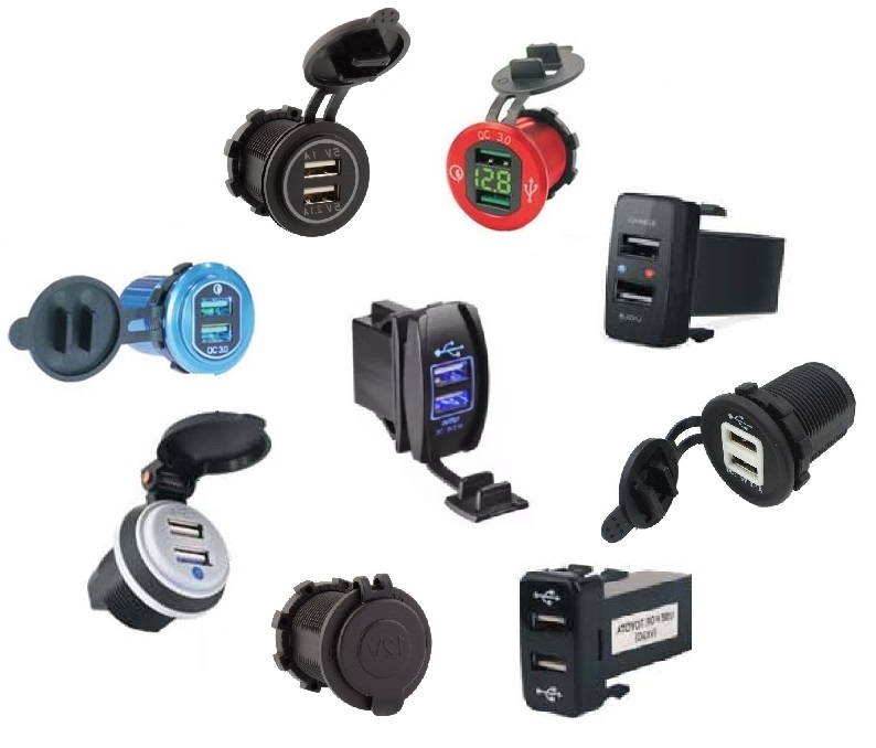 USB и 12/24VDC розетки
